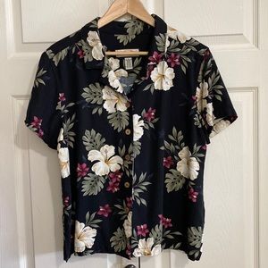 Jamaica Bay Short Sleeve Tropical/Hawaiian Shirt -Large